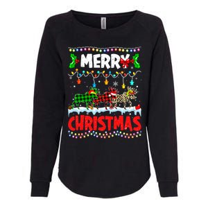 Merry Christmas Funny Buffalo Plaid Moose Animals Xmas Gift Womens California Wash Sweatshirt