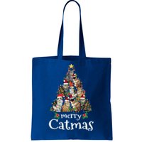 Merry Catmas Funny Cat Mom Cat Dad Christmas Cat Gift Tote Bag