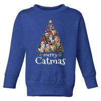 Merry Catmas Funny Cat Mom Cat Dad Christmas Cat Gift Toddler Sweatshirt