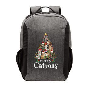 Merry Catmas Funny Cat Mom Cat Dad Christmas Cat Gift Vector Backpack