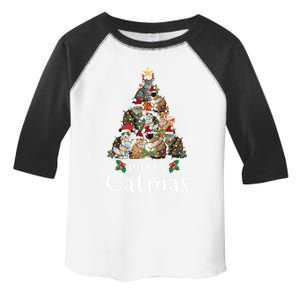 Merry Catmas Funny Cat Mom Cat Dad Christmas Cat Gift Toddler Fine Jersey T-Shirt