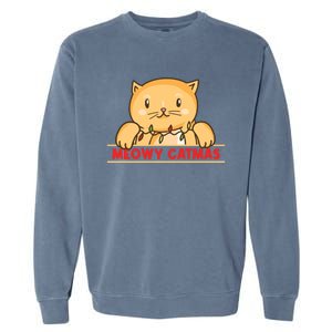 Merry Christmas For Cat Lover Cat Pajama Xmas Meowy Catmas Gift Garment-Dyed Sweatshirt