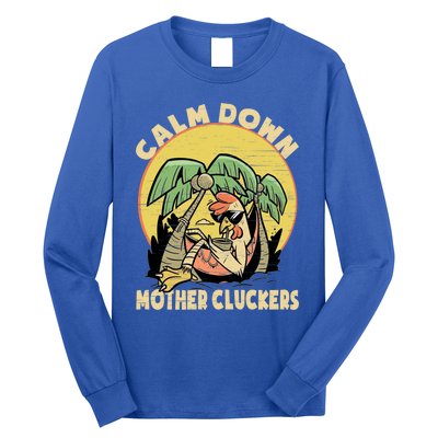 Mother Cluckers Funny Chicken Daddy Cute Gift Long Sleeve Shirt