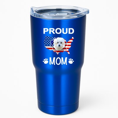 Maltese Cute Funny Gift Maltese Dog Maltese Proud Patriot Mom Gift Tumbler