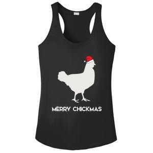 Merry Chickmas Funny Chicken Lover Santa Hat Christmas Funny Gift Cool Gift Ladies PosiCharge Competitor Racerback Tank