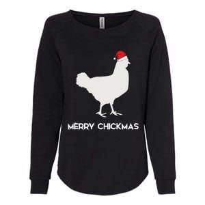 Merry Chickmas Funny Chicken Lover Santa Hat Christmas Funny Gift Cool Gift Womens California Wash Sweatshirt