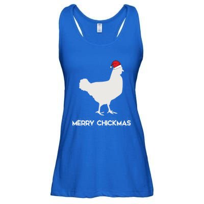 Merry Chickmas Funny Chicken Lover Santa Hat Christmas Funny Gift Cool Gift Ladies Essential Flowy Tank