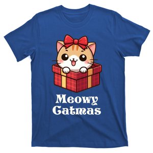 Meowy Catmas Funny Cat Winter Holiday Christmas Gift T-Shirt