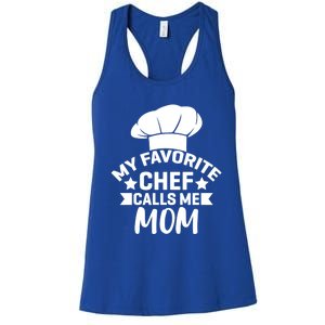 Mom Cooking Funny Quote Chef Humor Sayings Gift Women's Racerback Tank