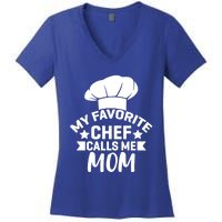 Mom Cooking Funny Quote Chef Humor Sayings Gift Women's V-Neck T-Shirt