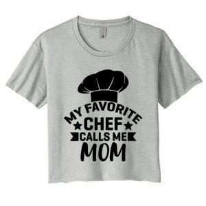 Mom Cooking Funny Quote Chef Humor Sayings Gift Women's Crop Top Tee