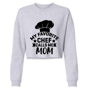 Mom Cooking Funny Quote Chef Humor Sayings Gift Cropped Pullover Crew