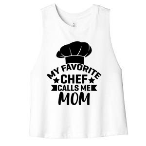 Mom Cooking Funny Quote Chef Humor Sayings Gift Women's Racerback Cropped Tank