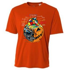 Melting Cube Funny Rubik Rubix Rubics Player Cube Halloween Gift Cooling Performance Crew T-Shirt