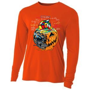 Melting Cube Funny Rubik Rubix Rubics Player Cube Halloween Gift Cooling Performance Long Sleeve Crew