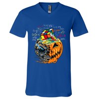 Melting Cube Funny Rubik Rubix Rubics Player Cube Halloween Gift V-Neck T-Shirt