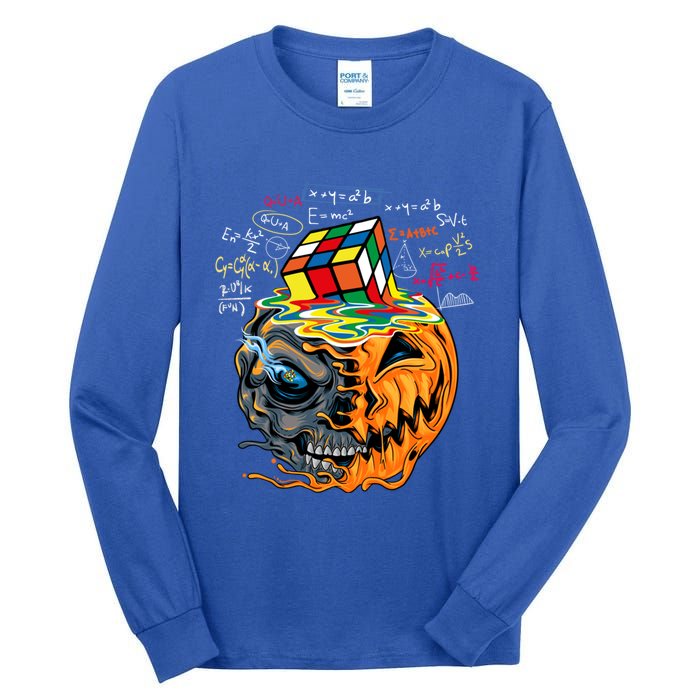 Melting Cube Funny Rubik Rubix Rubics Player Cube Halloween Gift Tall Long Sleeve T-Shirt