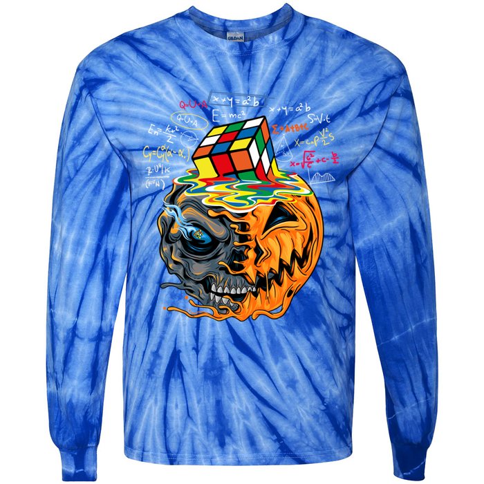 Melting Cube Funny Rubik Rubix Rubics Player Cube Halloween Gift Tie-Dye Long Sleeve Shirt