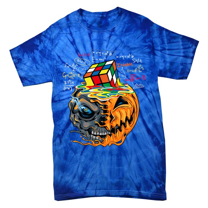 Melting Cube Funny Rubik Rubix Rubics Player Cube Halloween Gift Tie-Dye T-Shirt