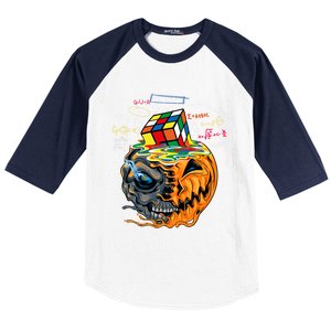 Melting Cube Funny Rubik Rubix Rubics Player Cube Halloween Gift Baseball Sleeve Shirt