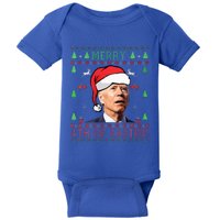 Merry Christmas Funny Joe Biden Happy 4th of July Ugly Xmas  Baby Bodysuit