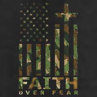 Military Camo Faith Over Fear Inspirational Christian 11oz C Handle Ceramic Mug