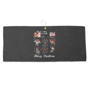 Merry Christmas Favorite Things Milk And Cookies For Santa Gift Large Microfiber Waffle Golf Towel