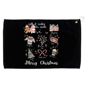 Merry Christmas Favorite Things Milk And Cookies For Santa Gift Grommeted Golf Towel