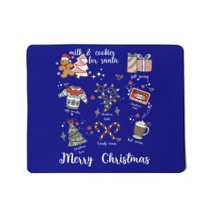 Merry Christmas Favorite Things Milk And Cookies For Santa Gift Mousepad