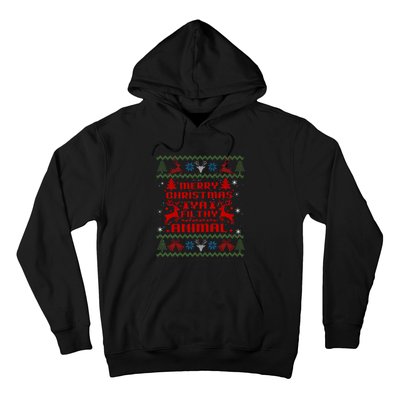 Merry Christmasya Filthy Animal Ugly Christmas Sweater Hoodie