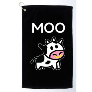 Moo Cow Funny Farmer Cow For Adults Platinum Collection Golf Towel