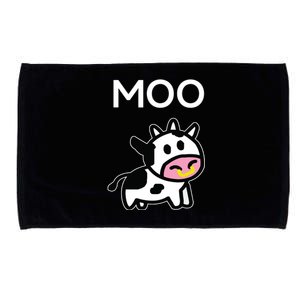 Moo Cow Funny Farmer Cow For Adults Microfiber Hand Towel