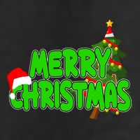 Merry Christmas Festive Holiday 7 Panel Mesh Trucker Snapback Hat