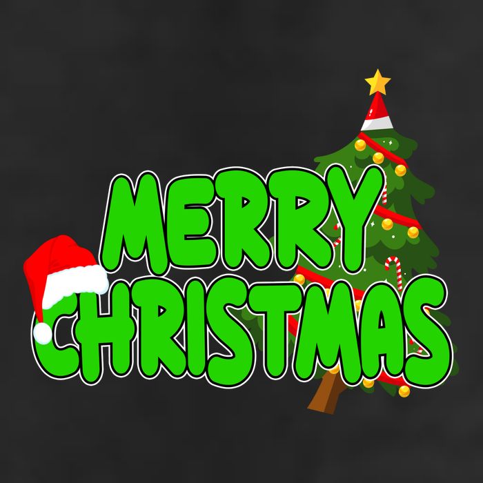 Merry Christmas Festive Holiday 7 Panel Mesh Trucker Snapback Hat