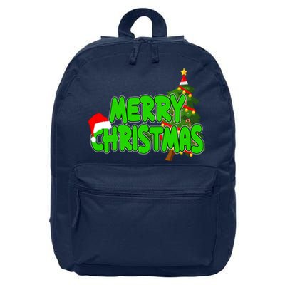 Merry Christmas Festive Holiday 16 in Basic Backpack