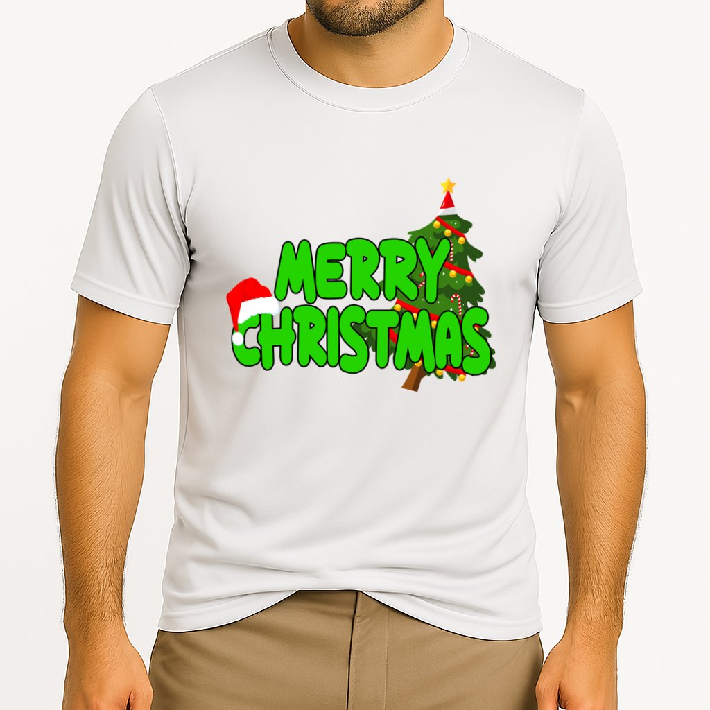 Merry Christmas Festive Holiday Cooling Performance Crew T-Shirt