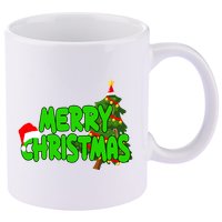 Merry Christmas Festive Holiday 11oz C Handle Ceramic Mug