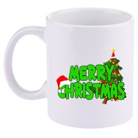 Merry Christmas Festive Holiday 11oz C Handle Ceramic Mug