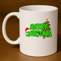 Merry Christmas Festive Holiday 11oz C Handle Ceramic Mug