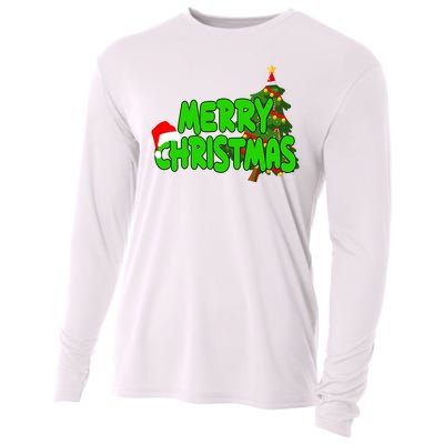 Merry Christmas Festive Holiday Cooling Performance Long Sleeve Crew