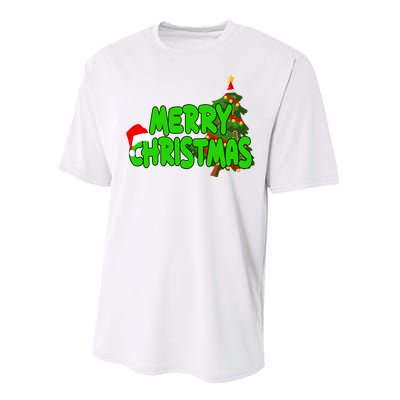 Merry Christmas Festive Holiday Performance Sprint T-Shirt