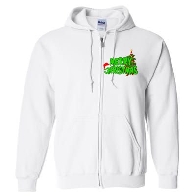 Merry Christmas Festive Holiday Full Zip Hoodie