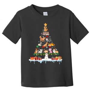 Merry Christmas For Women Xmas Santa Tree Pet Animal Long Sleeve Toddler T-Shirt