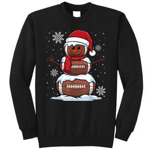 Merry Christmas Football Snowman Holiday Sports Xmas Pajamas Sweatshirt