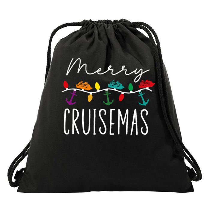 Merry Cruisemas Family Cruise Christmas Cruisin Crew  Drawstring Bag