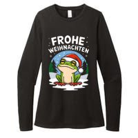 Merry Christmas Frog Frohe Weihnachten Tank Top Womens CVC Long Sleeve Shirt