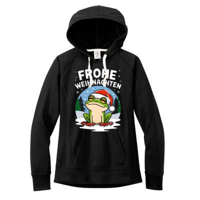 Merry Christmas Frog Frohe Weihnachten Tank Top Women's Fleece Hoodie