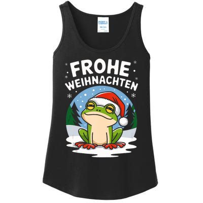 Merry Christmas Frog Frohe Weihnachten Tank Top Ladies Essential Tank