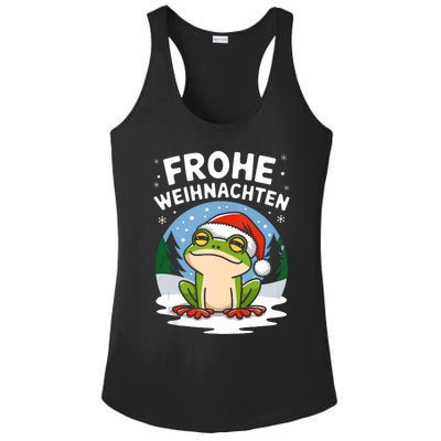 Merry Christmas Frog Frohe Weihnachten Tank Top Ladies PosiCharge Competitor Racerback Tank