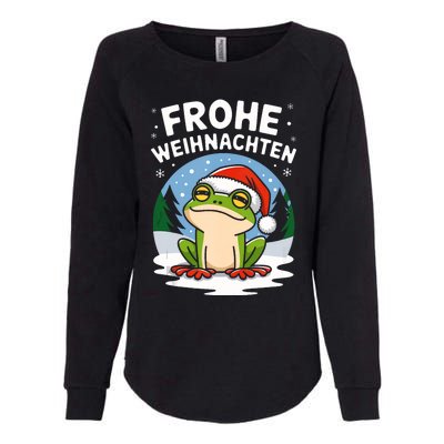 Merry Christmas Frog Frohe Weihnachten Tank Top Womens California Wash Sweatshirt